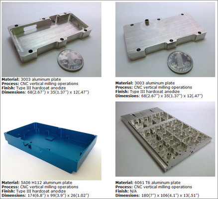 Legierung 3003 kundenspezifische maschinell bearbeitete Präzisions-Aluminiumteile ISO9001 CNC